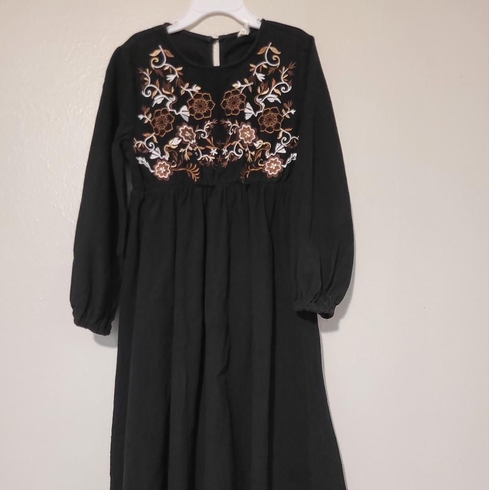 Girls black SHEIN maxi dress size 8